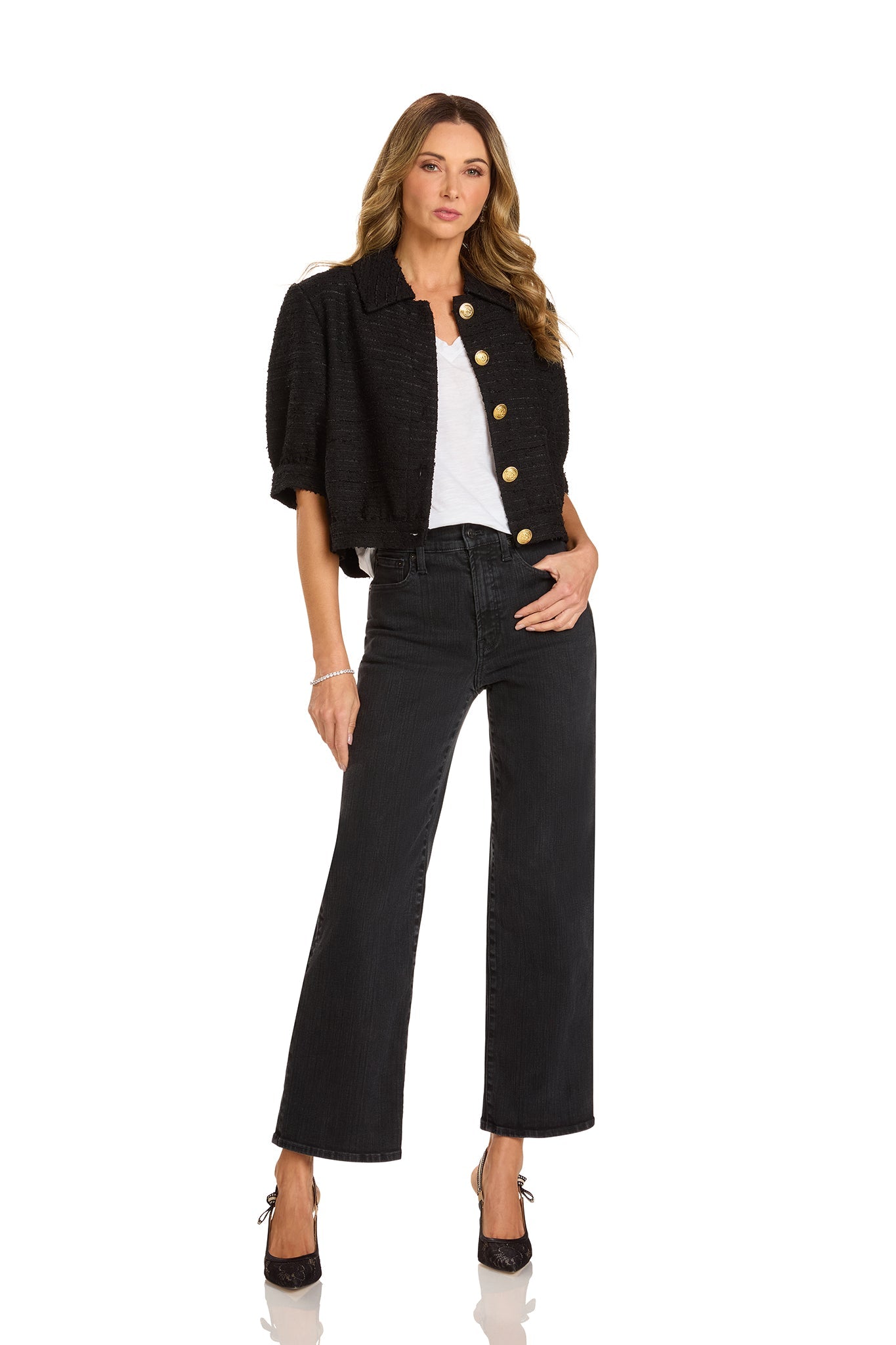 JANELLE CROPPED TWEED JACKET