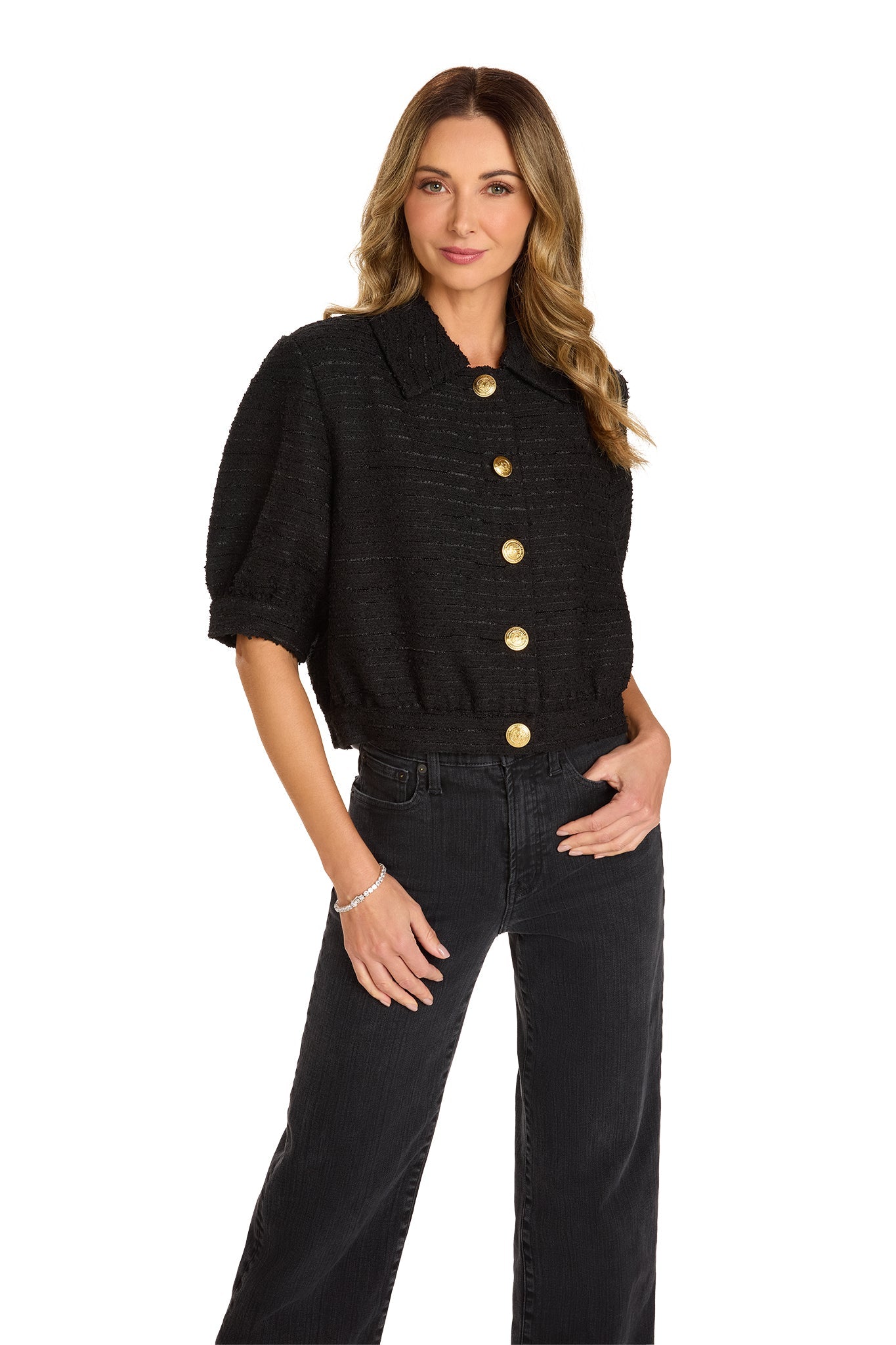 JANELLE CROPPED TWEED JACKET