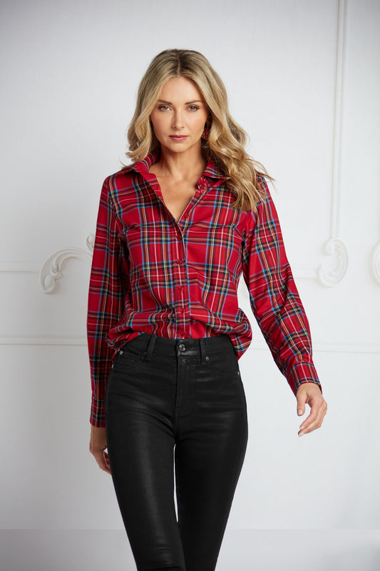 MARGOT BUTTON-DOWN TARTAN