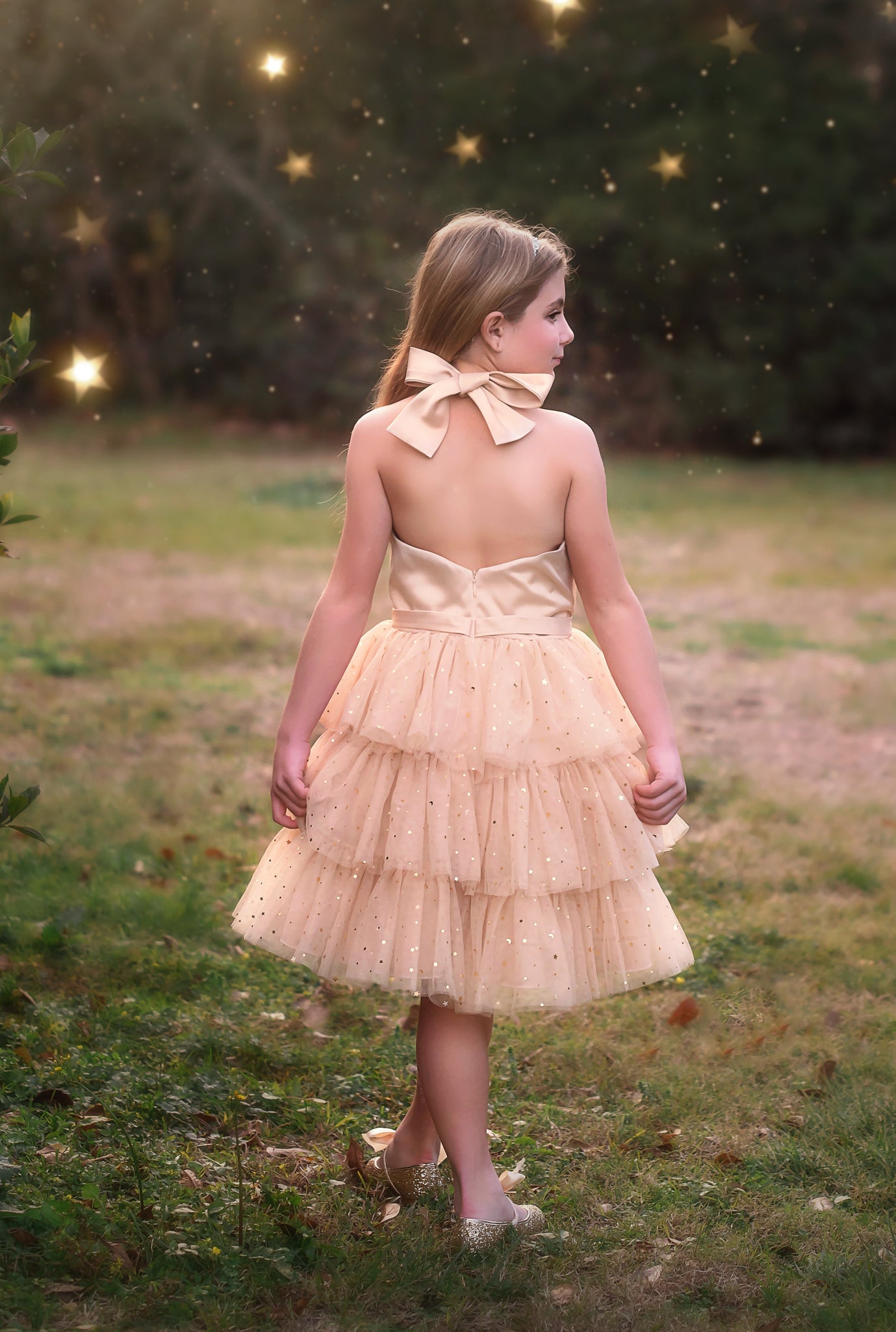 AMEERAH DRESS CHAMPAGNE